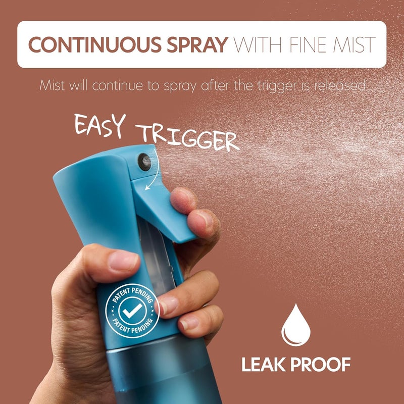 MIGHTY STRONG 10 OZ Continuous Spray Bottles - Ultra Fine Mist Sprayer | Water Spray Bottle For Hair Stuff, Mister Spray Bottle For Plants Mister | Hair Spray Bottles For Hairstyling, Cleaning, Salons - Image 3